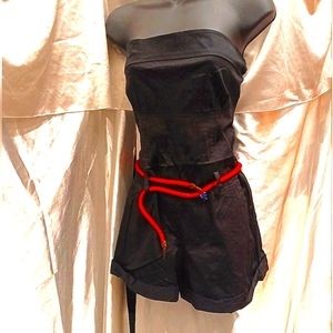 Maxrave sleeveless halter romper with beltloops S